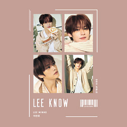 Свитшот хлопковый мужской Lee know stray kids cute, цвет: пыльно-розовый — фото 2