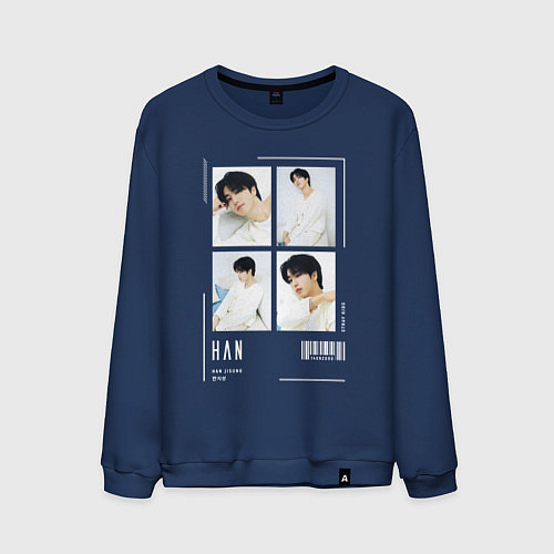 Мужской свитшот Han stray kids cute / Тёмно-синий – фото 1