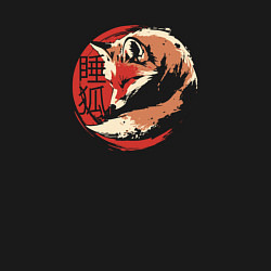 Свитшот хлопковый мужской Спящая лиса, цвет: черный — фото 2