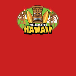 Свитшот хлопковый мужской Гавайи - добро пожаловать, цвет: красный — фото 2