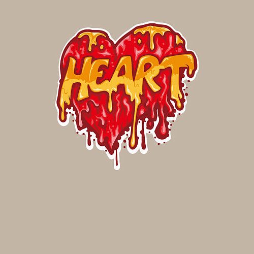 Мужской свитшот Honey heart / Миндальный – фото 3