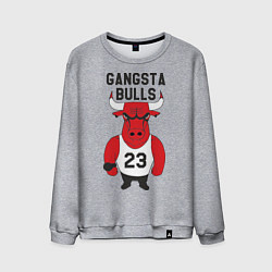Свитшот хлопковый мужской Gangsta Bulls 23, цвет: меланж