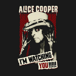 Свитшот хлопковый мужской Alice Cooper im watching you, цвет: черный — фото 2