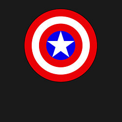 Свитшот хлопковый мужской Captain America logo, цвет: черный — фото 2
