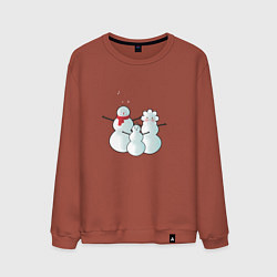 Мужской свитшот Семья снеговиков
