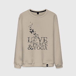 Мужской свитшот Love peace yoga