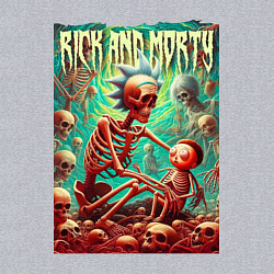 Свитшот хлопковый мужской Rick and Morty in the hell, цвет: меланж — фото 2