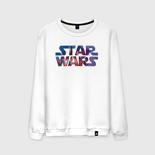 Мужской свитшот Логотип - Звездные войны / Белый – фото 1