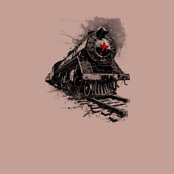 Свитшот хлопковый мужской Паровоз со пятиконечной звездой, цвет: пыльно-розовый — фото 2