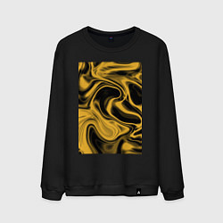 Свитшот хлопковый мужской Liquid gold, цвет: черный