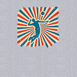 Свитшот хлопковый мужской Volleyball game, цвет: меланж — фото 2