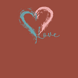 Свитшот хлопковый мужской Сердце love, цвет: кирпичный — фото 2