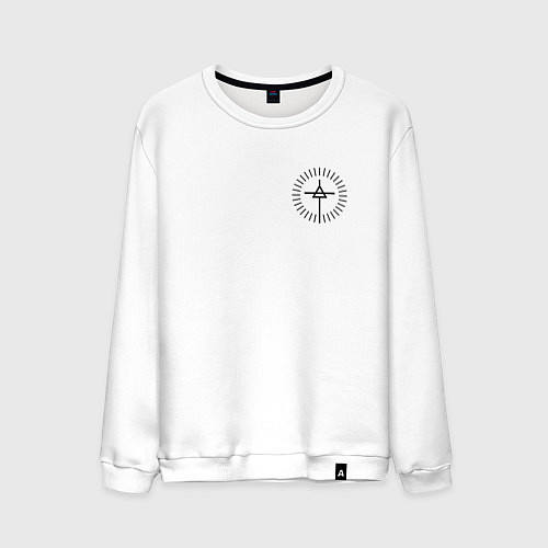 Мужской свитшот 30 Seconds to Mars: logo / Белый – фото 1