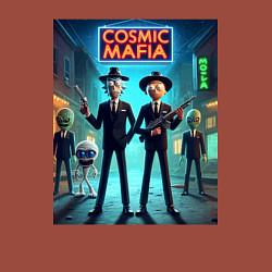 Свитшот хлопковый мужской Rick and Morty - cosmic mafia, цвет: кирпичный — фото 2