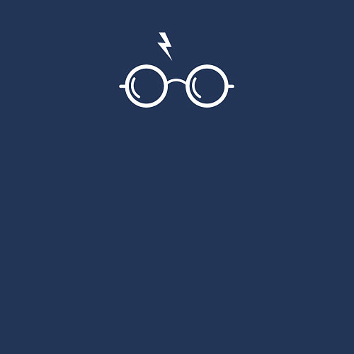 Мужской свитшот Очки Гарри Поттера / Тёмно-синий – фото 3