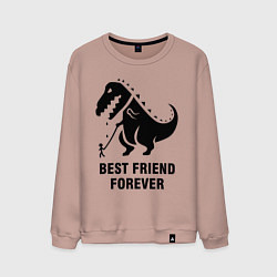 Свитшот хлопковый мужской Godzilla best friend, цвет: пыльно-розовый