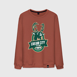 Мужской свитшот Milwaukee Bucks cream city