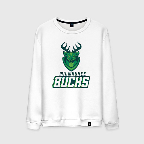 Мужской свитшот Milwaukee Bucks NBA / Белый – фото 1