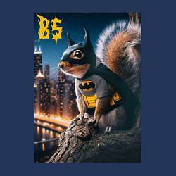 Свитшот хлопковый мужской Bat squirrel - ai art fantasy, цвет: тёмно-синий — фото 2