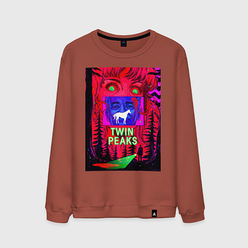Мужской свитшот Загадка Лоры Палмер / Кирпичный – фото 1