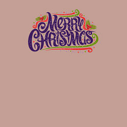 Свитшот хлопковый мужской Merry christmas mood, цвет: пыльно-розовый — фото 2