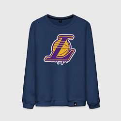 Свитшот хлопковый мужской Lakers team, цвет: тёмно-синий