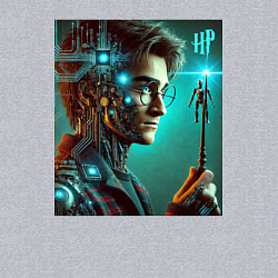 Свитшот хлопковый мужской Harry Potter - cyberpunk fantasy, цвет: меланж — фото 2