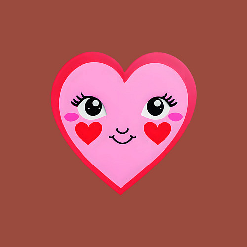 Мужской свитшот Сердечко с глазками / Кирпичный – фото 3