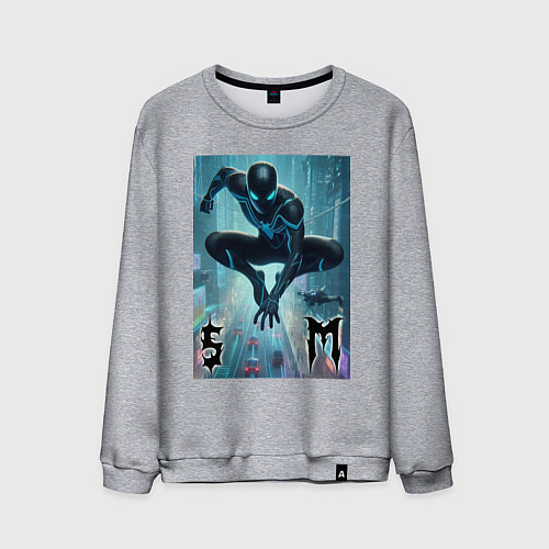 Мужской свитшот Spider-man neon glow / Меланж – фото 1