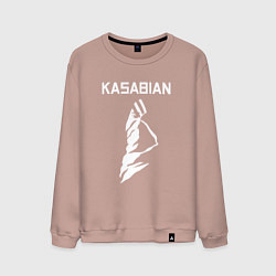 Свитшот хлопковый мужской Kasabian - logo, цвет: пыльно-розовый