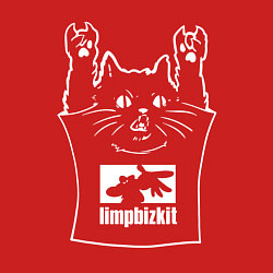 Свитшот хлопковый мужской Limp Bizkit - cat rock, цвет: красный — фото 2