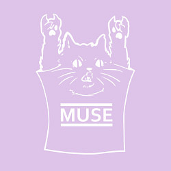 Свитшот хлопковый мужской Muse - cat rock, цвет: лаванда — фото 2