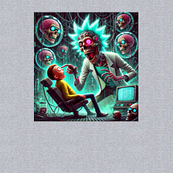 Свитшот хлопковый мужской Лаборатория Рика Санчеса - нейроарт, цвет: меланж — фото 2