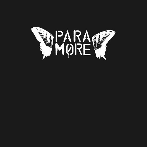 Мужской свитшот Paramore - logo / Черный – фото 3