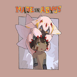 Свитшот хлопковый мужской Made in Abyss - Reg and Faputa, цвет: пыльно-розовый — фото 2