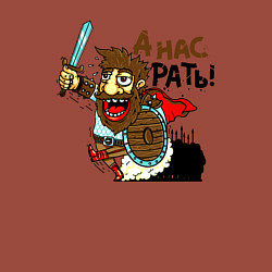 Свитшот хлопковый мужской Богатырь с мечом, цвет: кирпичный — фото 2