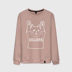 Свитшот хлопковый мужской The Killers - cat rock, цвет: пыльно-розовый