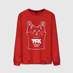 Свитшот хлопковый мужской Thousand Foot Krutch - cat rock, цвет: красный