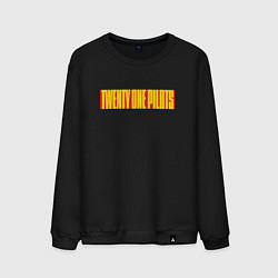 Свитшот хлопковый мужской Twenty one pilots - color logo, цвет: черный