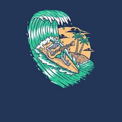 Свитшот хлопковый мужской Серфингист гитарист, цвет: тёмно-синий — фото 2