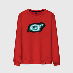 Свитшот хлопковый мужской Горящий мяч, цвет: красный