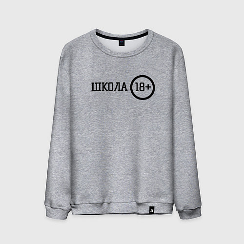 Мужской свитшот Школа 18 / Меланж – фото 1
