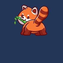 Свитшот хлопковый мужской Игривая красная панда, цвет: тёмно-синий — фото 2