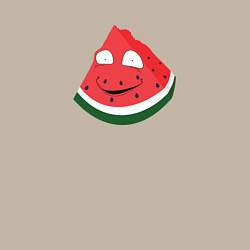 Свитшот хлопковый мужской Арбуз вынужден улыбаться - мем, цвет: миндальный — фото 2