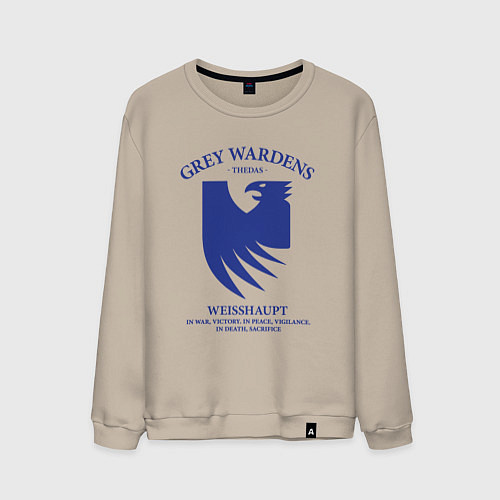 Мужской свитшот Grey Wardens - Dragon Age / Миндальный – фото 1