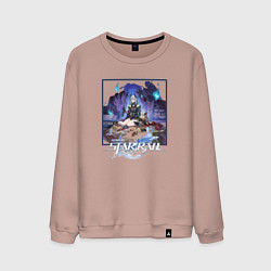 Свитшот хлопковый мужской Ханья, цвет: пыльно-розовый