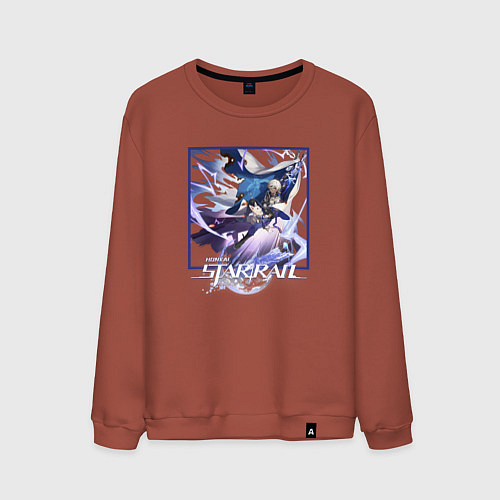 Мужской свитшот Арлан хонкай / Кирпичный – фото 1