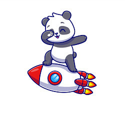 Свитшот хлопковый мужской Rocket panda, цвет: белый — фото 2