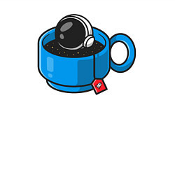 Свитшот хлопковый мужской Space tea, цвет: белый — фото 2