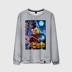 Свитшот хлопковый мужской Batsimpson - ai art collaboration, цвет: меланж